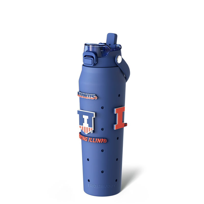 Bottle 32oz Illinois Fighting Illini Skin + Budz Bundle