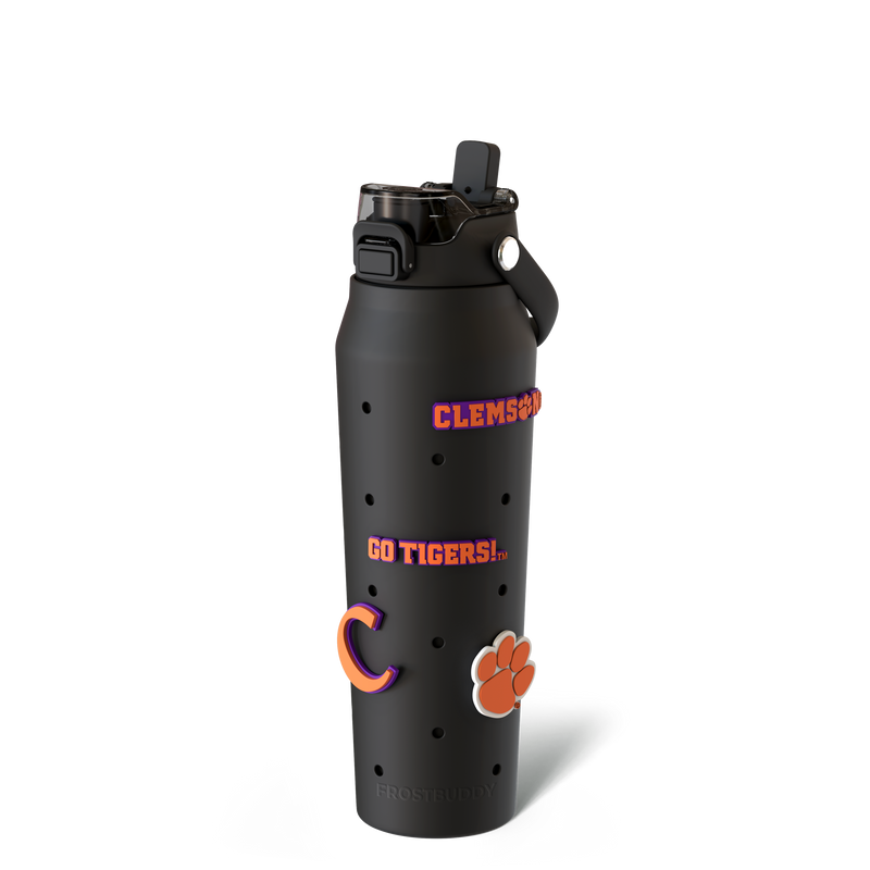Bottle 32oz Clemson Tigers Skin + Budz Bundle