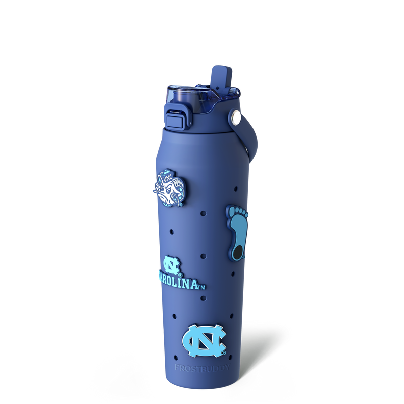 Bottle 32oz UNC Tarheels Skin + Budz Bundle