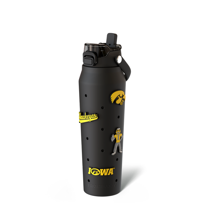 Bottle 32oz Iowa Hawkeyes Skin + Budz Bundle
