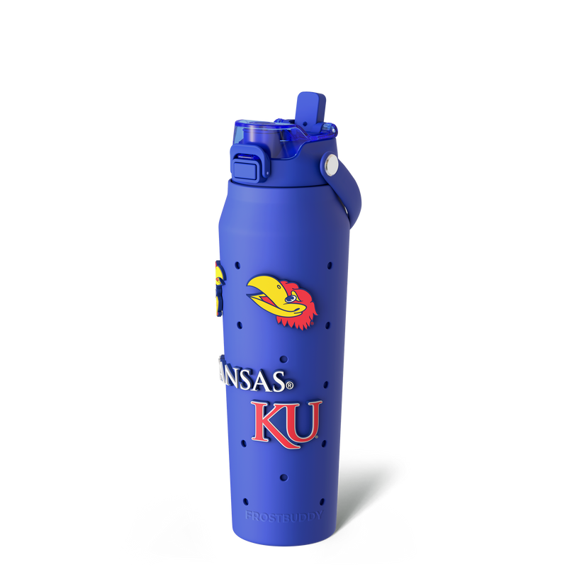 Bottle 32oz Kansas Jayhawks Skin + Budz Bundle